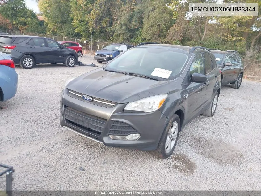 2016 Ford Escape Se VIN: 1FMCU0GX0GUB33344 Lot: 40361275