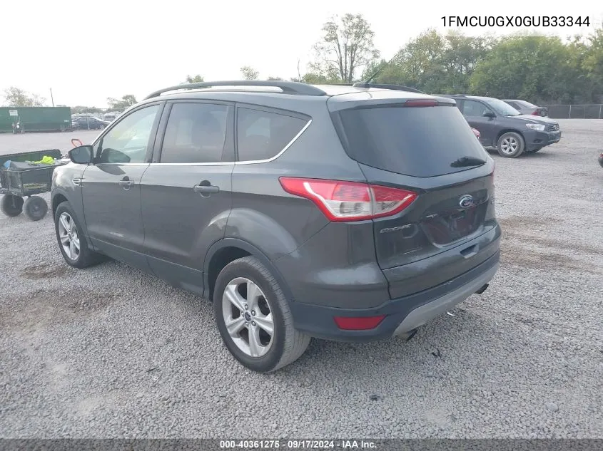 2016 Ford Escape Se VIN: 1FMCU0GX0GUB33344 Lot: 40361275