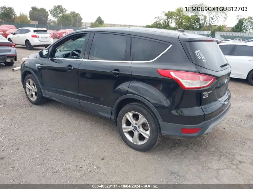 2016 Ford Escape Se VIN: 1FMCU9GX1GUB12703 Lot: 40529137