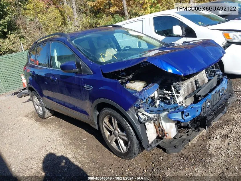 2016 Ford Escape Se VIN: 1FMCU0GX6GUA92122 Lot: 40540549