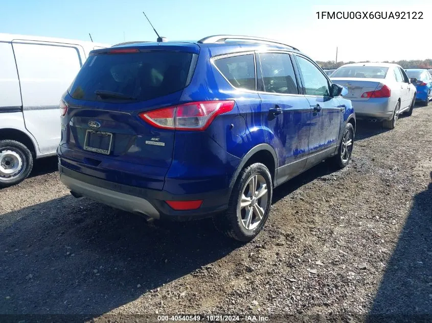 2016 Ford Escape Se VIN: 1FMCU0GX6GUA92122 Lot: 40540549