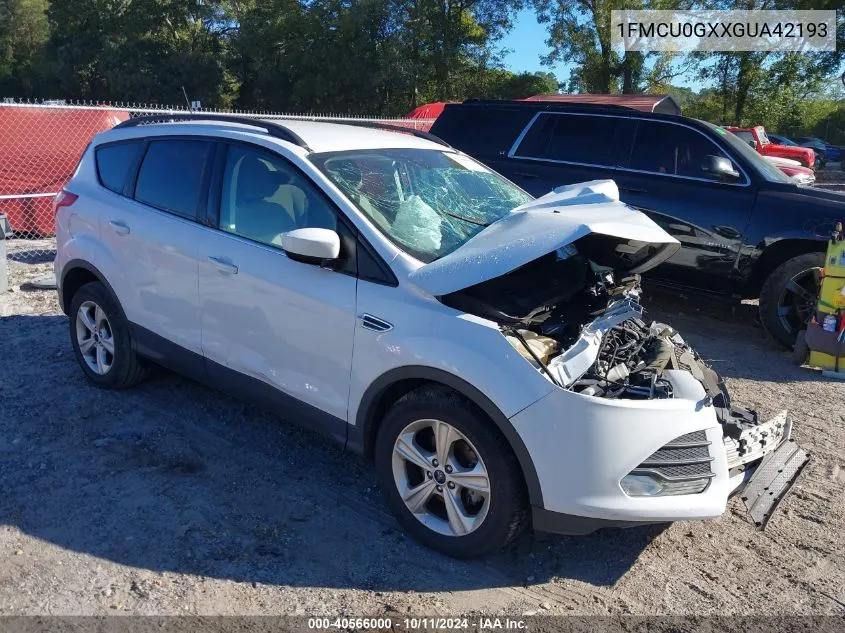 2016 Ford Escape Se VIN: 1FMCU0GXXGUA42193 Lot: 40566000