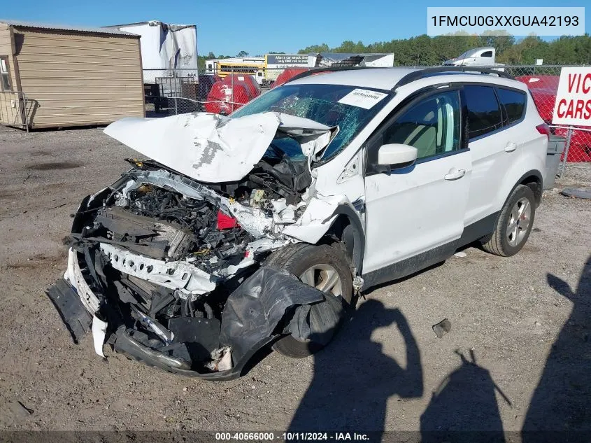 2016 Ford Escape Se VIN: 1FMCU0GXXGUA42193 Lot: 40566000