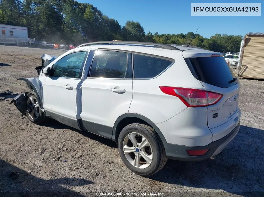 2016 Ford Escape Se VIN: 1FMCU0GXXGUA42193 Lot: 40566000