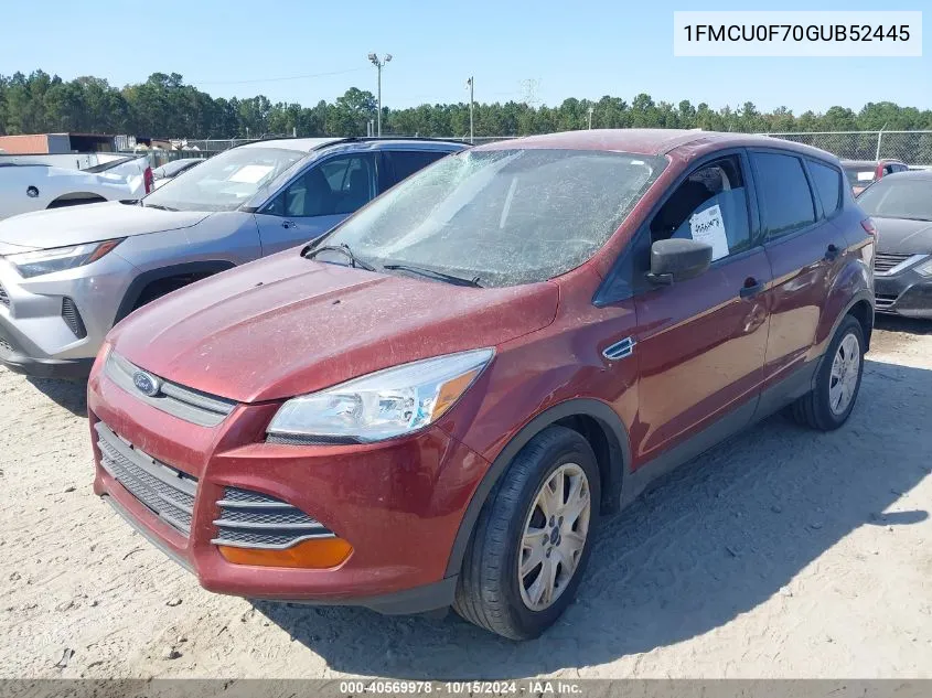 2016 Ford Escape S VIN: 1FMCU0F70GUB52445 Lot: 40569978