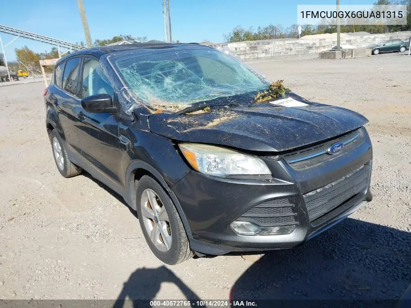 2016 Ford Escape Se VIN: 1FMCU0GX6GUA81315 Lot: 40572765