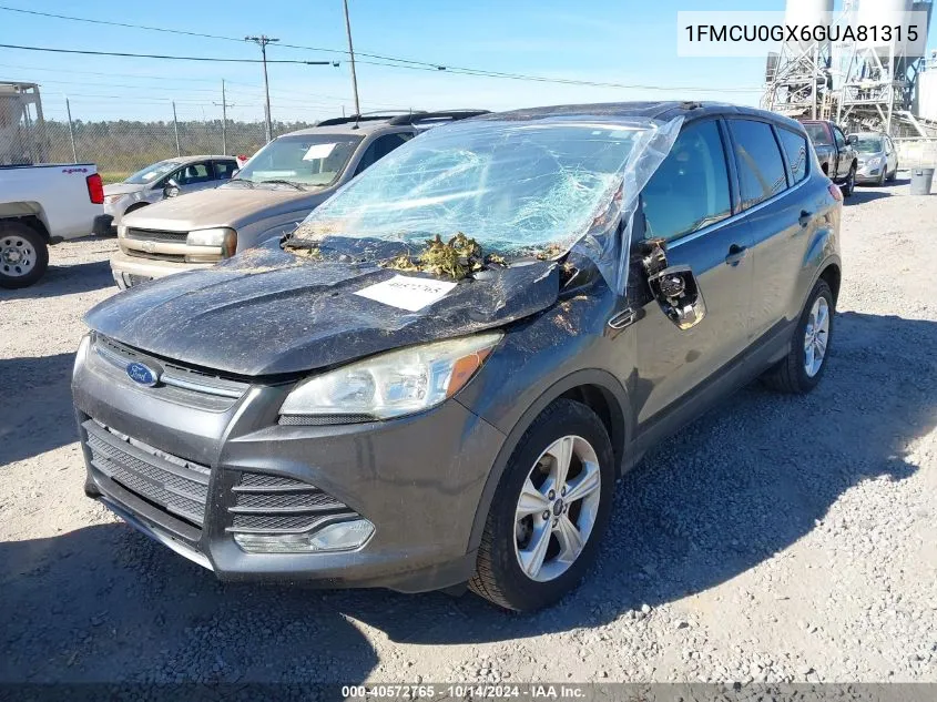 2016 Ford Escape Se VIN: 1FMCU0GX6GUA81315 Lot: 40572765