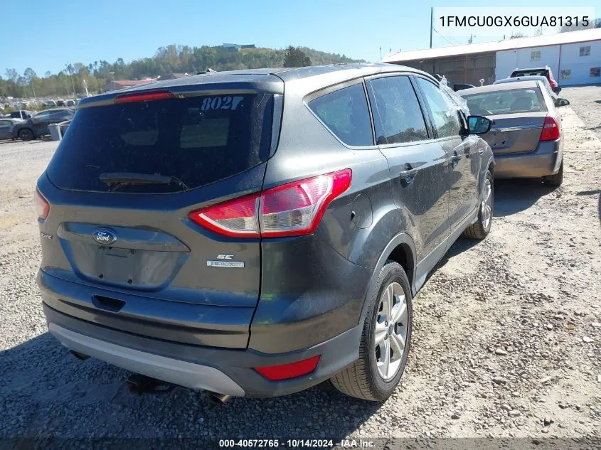 2016 Ford Escape Se VIN: 1FMCU0GX6GUA81315 Lot: 40572765