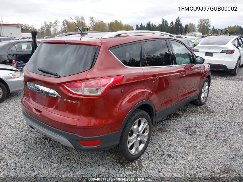 2016 Ford Escape Titanium VIN: 1FMCU9J97GUB00002 Lot: 40577376