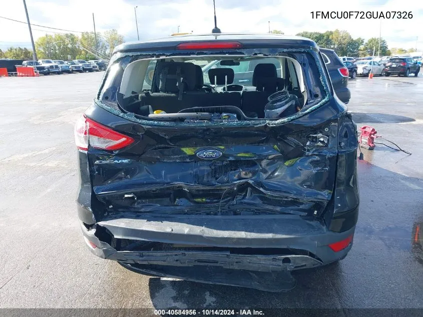 2016 Ford Escape S VIN: 1FMCU0F72GUA07326 Lot: 40584956