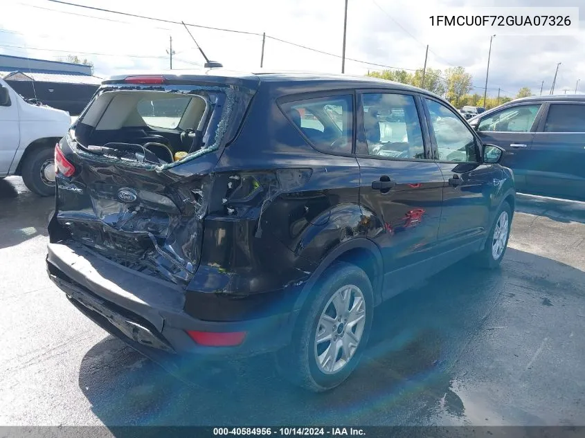 2016 Ford Escape S VIN: 1FMCU0F72GUA07326 Lot: 40584956