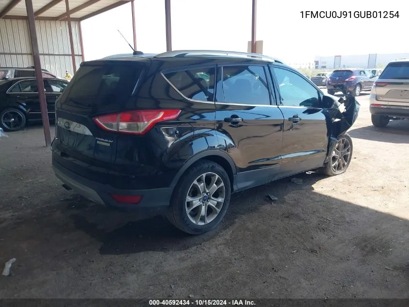 2016 Ford Escape Titanium VIN: 1FMCU0J91GUB01254 Lot: 40592434