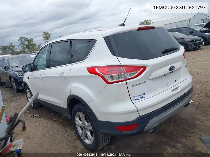 2016 Ford Escape Se VIN: 1FMCU0GXXGUB21797 Lot: 40593915