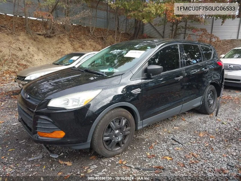 2016 Ford Escape S VIN: 1FMCU0F75GUC06533 Lot: 40596705