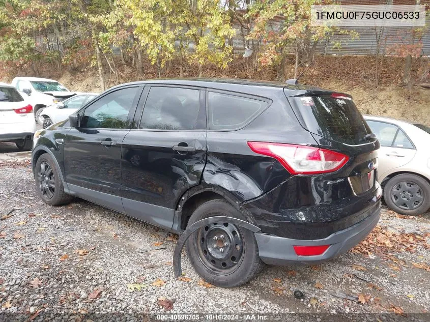 2016 Ford Escape S VIN: 1FMCU0F75GUC06533 Lot: 40596705