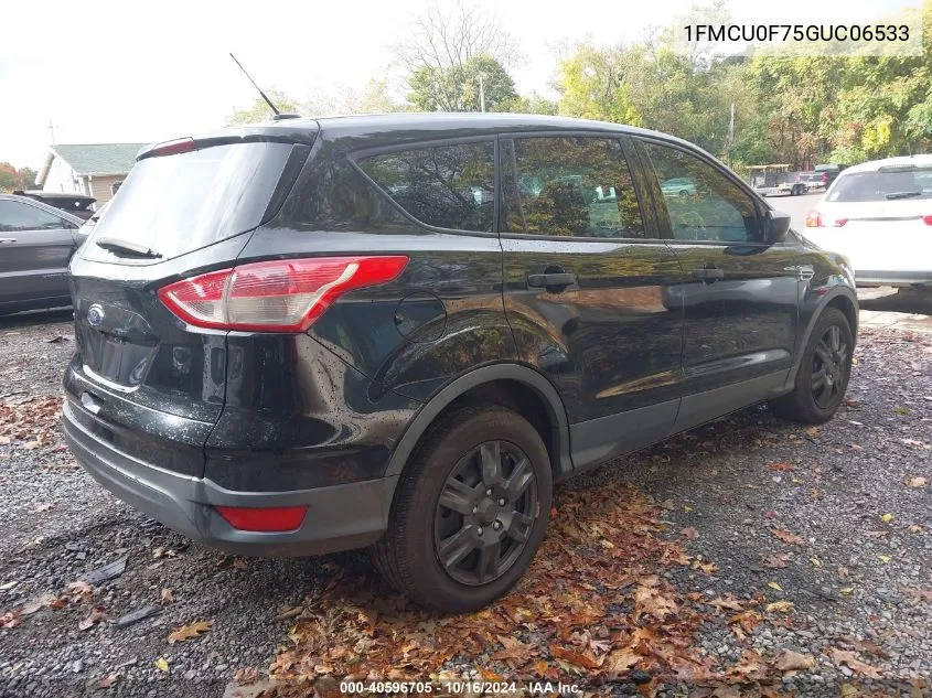 2016 Ford Escape S VIN: 1FMCU0F75GUC06533 Lot: 40596705