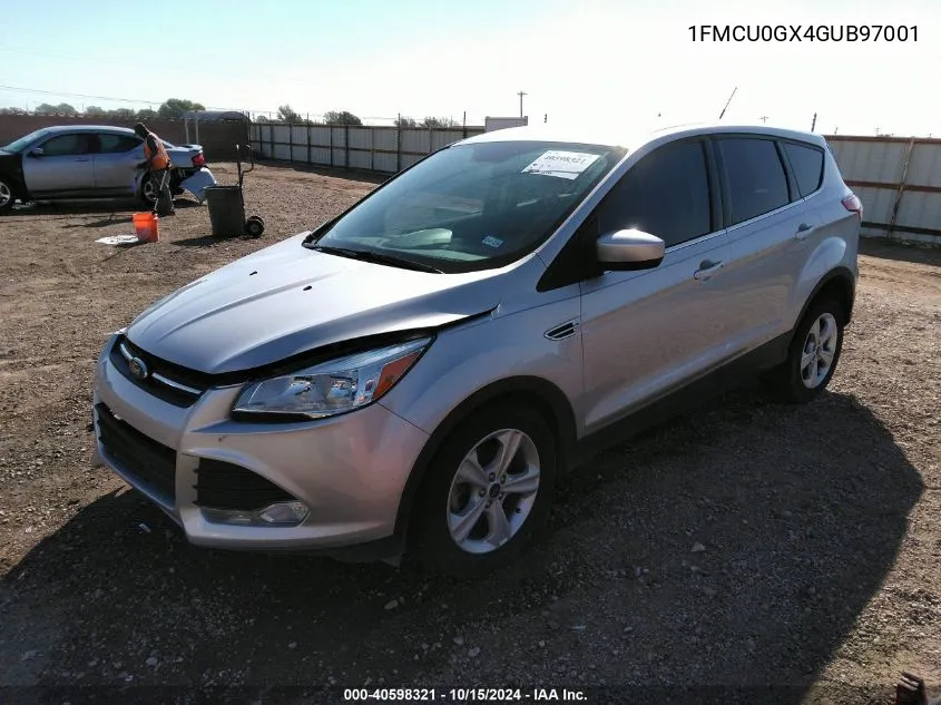 2016 Ford Escape Se VIN: 1FMCU0GX4GUB97001 Lot: 40598321