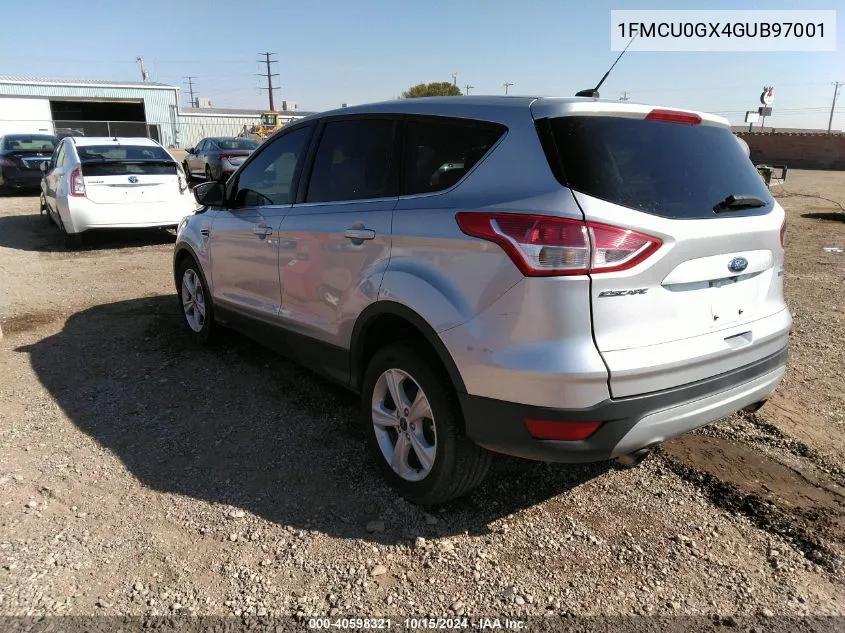 2016 Ford Escape Se VIN: 1FMCU0GX4GUB97001 Lot: 40598321