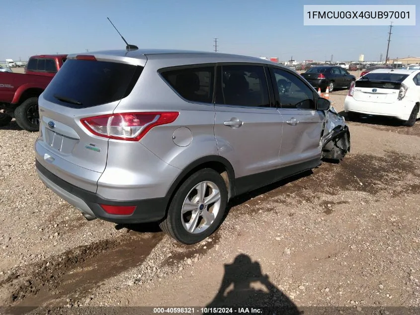 2016 Ford Escape Se VIN: 1FMCU0GX4GUB97001 Lot: 40598321