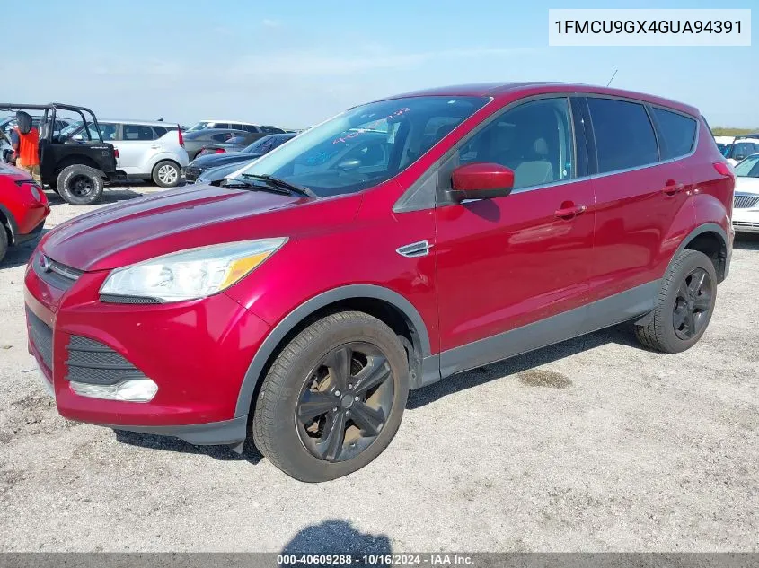 2016 Ford Escape Se VIN: 1FMCU9GX4GUA94391 Lot: 40609288