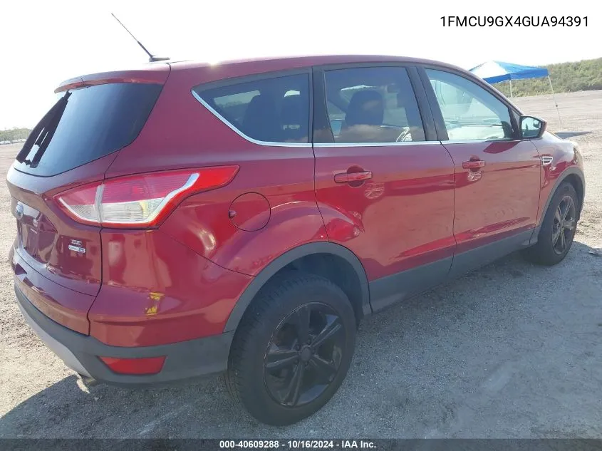 2016 Ford Escape Se VIN: 1FMCU9GX4GUA94391 Lot: 40609288