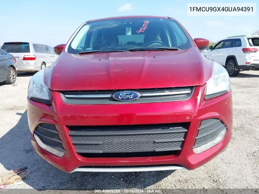 2016 Ford Escape Se VIN: 1FMCU9GX4GUA94391 Lot: 40609288