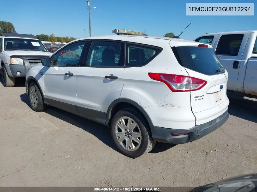 2016 Ford Escape S VIN: 1FMCU0F73GUB12294 Lot: 40614512