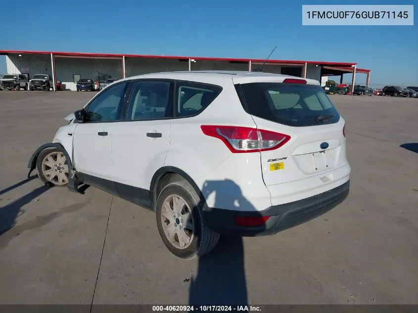 2016 Ford Escape S VIN: 1FMCU0F76GUB71145 Lot: 40620924