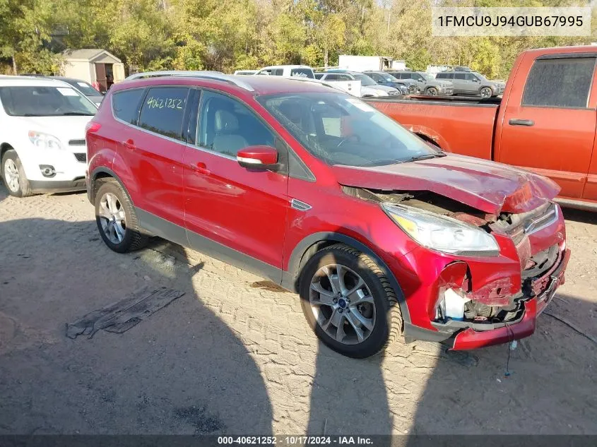 2016 Ford Escape Titanium VIN: 1FMCU9J94GUB67995 Lot: 40621252