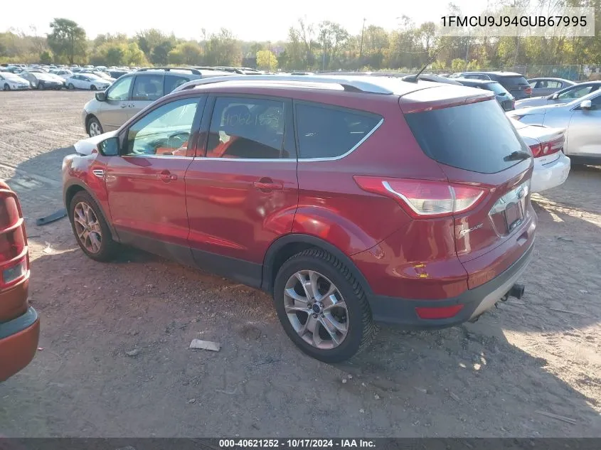 2016 Ford Escape Titanium VIN: 1FMCU9J94GUB67995 Lot: 40621252