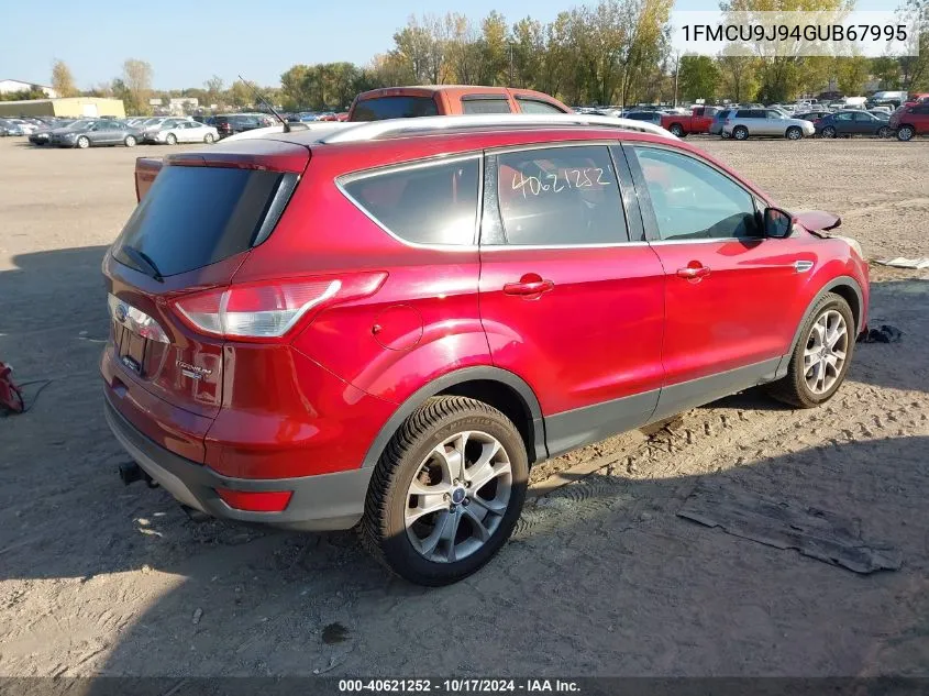 2016 Ford Escape Titanium VIN: 1FMCU9J94GUB67995 Lot: 40621252