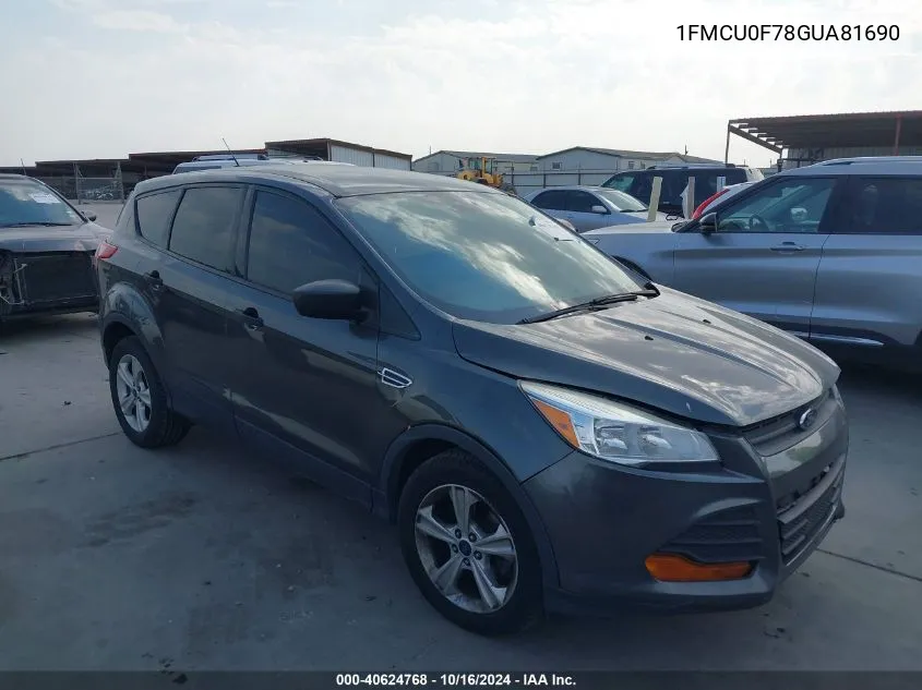 2016 Ford Escape S VIN: 1FMCU0F78GUA81690 Lot: 40624768