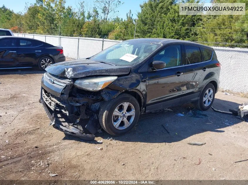 2016 Ford Escape Se VIN: 1FMCU9GX9GUA94922 Lot: 40629056