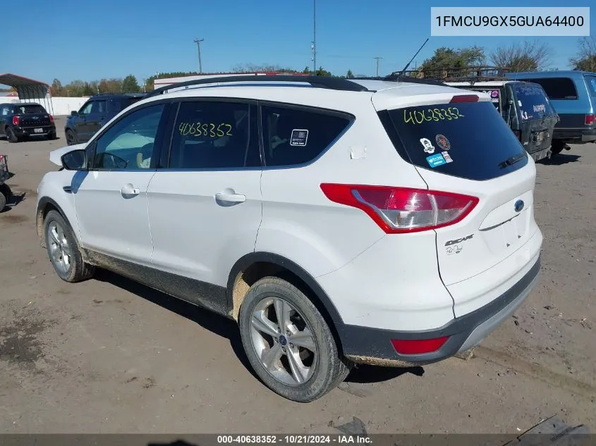 2016 Ford Escape Se VIN: 1FMCU9GX5GUA64400 Lot: 40638352