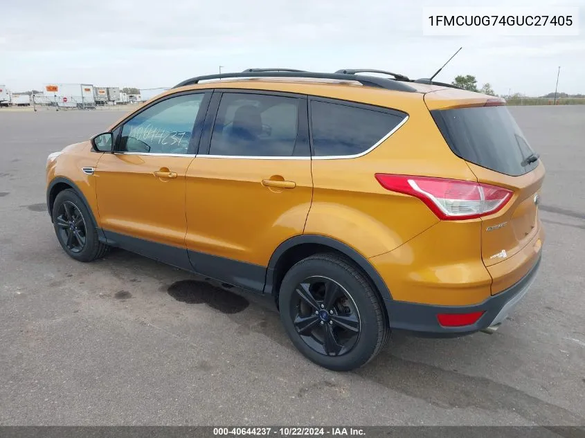 2016 Ford Escape Se VIN: 1FMCU0G74GUC27405 Lot: 40644237