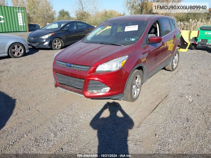 2016 Ford Escape Se VIN: 1FMCU9GX0GUB09940 Lot: 40644996