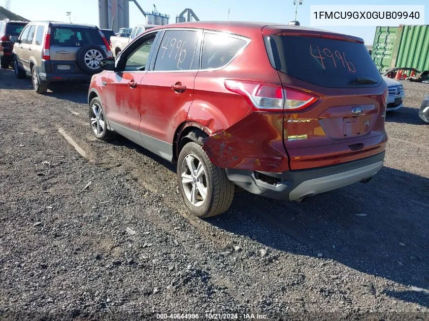 2016 Ford Escape Se VIN: 1FMCU9GX0GUB09940 Lot: 40644996