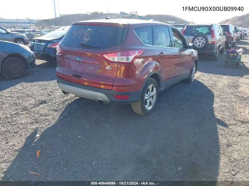 2016 Ford Escape Se VIN: 1FMCU9GX0GUB09940 Lot: 40644996