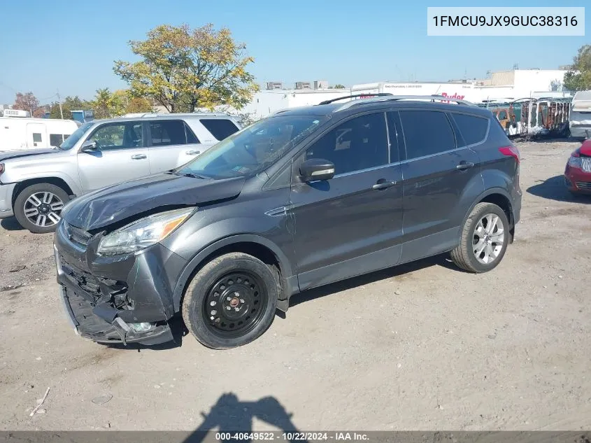 2016 Ford Escape Titanium VIN: 1FMCU9JX9GUC38316 Lot: 40649522