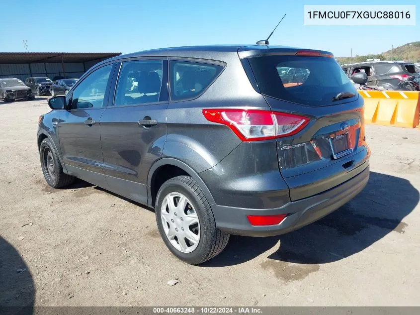 2016 Ford Escape S VIN: 1FMCU0F7XGUC88016 Lot: 40663248