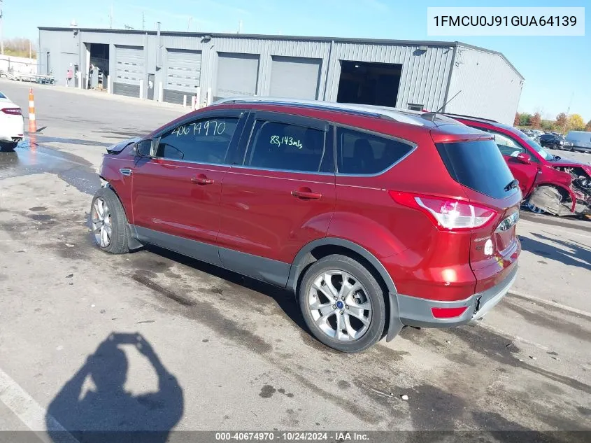 2016 Ford Escape Titanium VIN: 1FMCU0J91GUA64139 Lot: 40674970