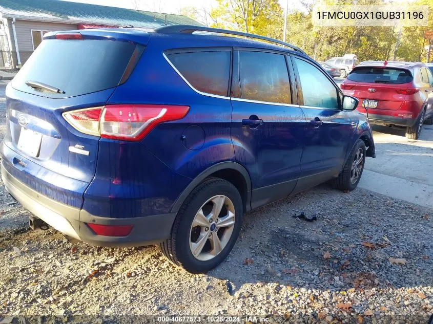 2016 Ford Escape Se VIN: 1FMCU0GX1GUB31196 Lot: 40677573