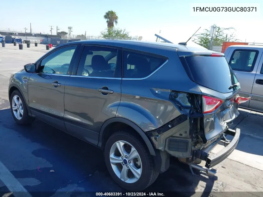 2016 Ford Escape Se VIN: 1FMCU0G73GUC80371 Lot: 40683391