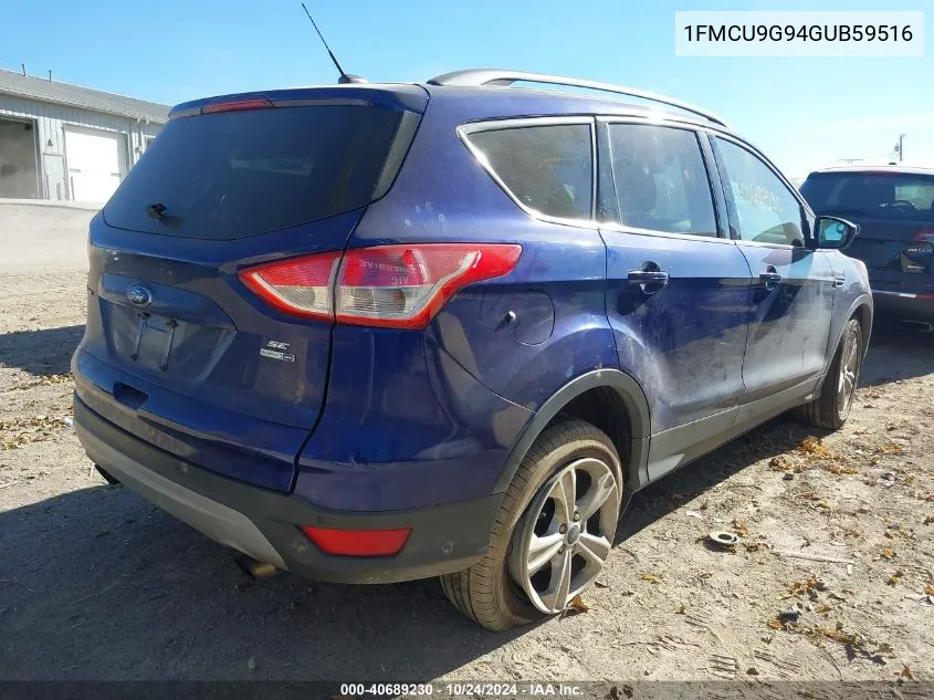 2016 Ford Escape Se VIN: 1FMCU9G94GUB59516 Lot: 40689230