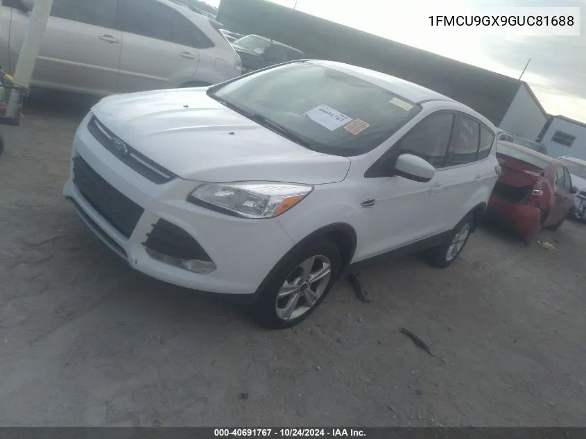 2016 Ford Escape Se VIN: 1FMCU9GX9GUC81688 Lot: 40691767