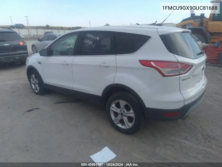 2016 Ford Escape Se VIN: 1FMCU9GX9GUC81688 Lot: 40691767