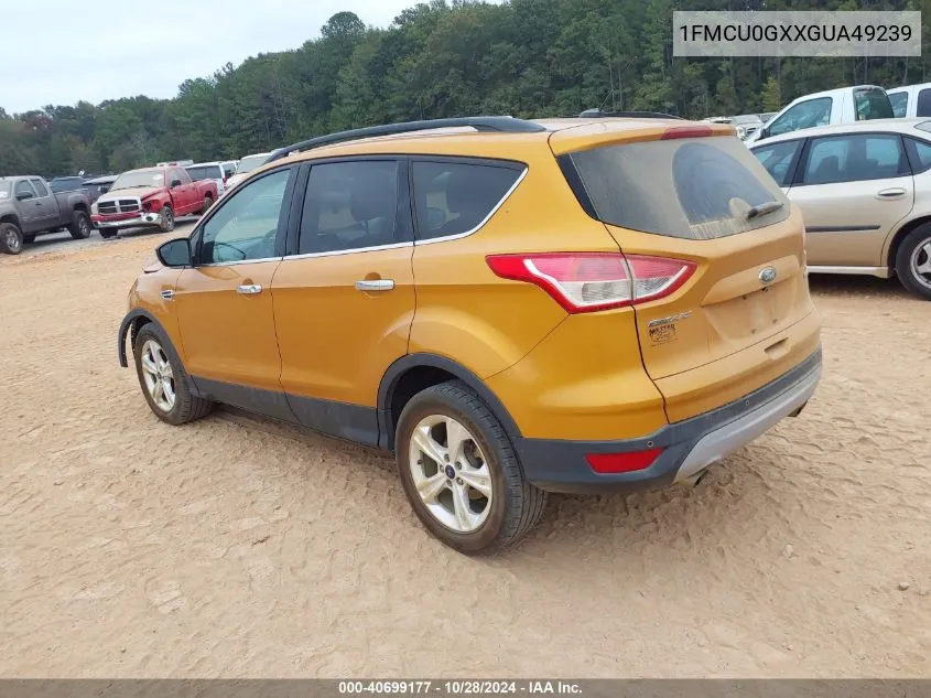 2016 Ford Escape Se VIN: 1FMCU0GXXGUA49239 Lot: 40699177