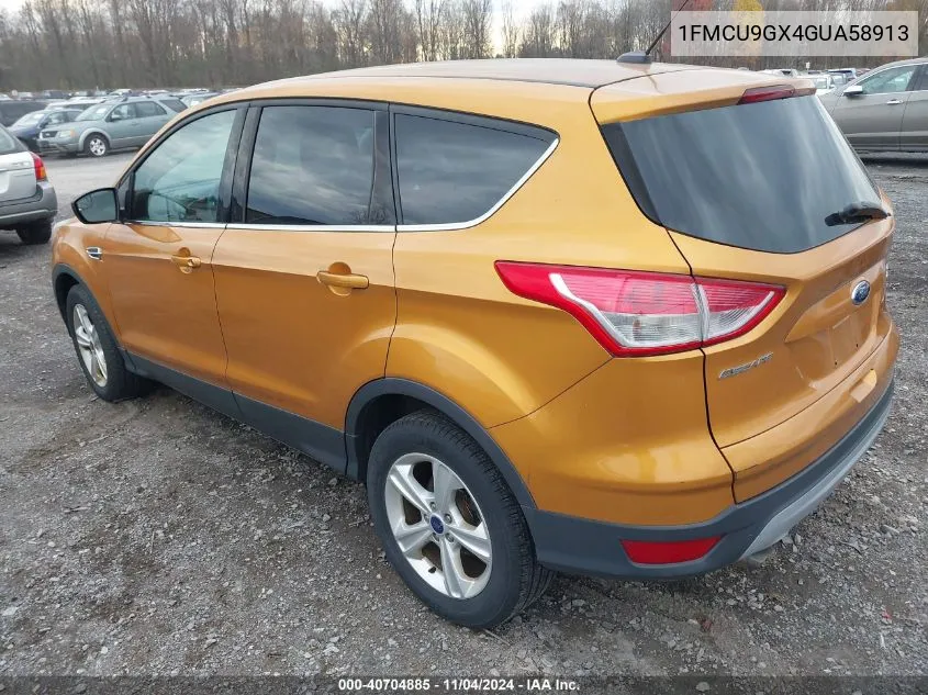 2016 Ford Escape Se VIN: 1FMCU9GX4GUA58913 Lot: 40704885