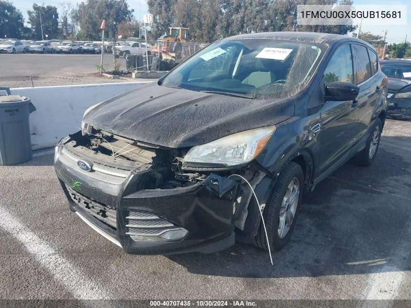 2016 Ford Escape Se VIN: 1FMCU0GX5GUB15681 Lot: 40707435