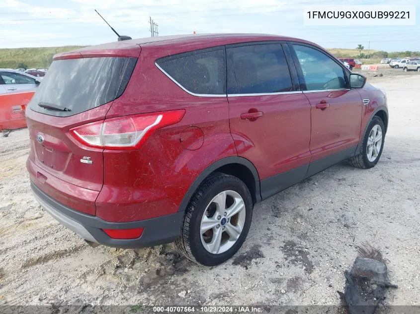 2016 Ford Escape Se VIN: 1FMCU9GX0GUB99221 Lot: 40707564